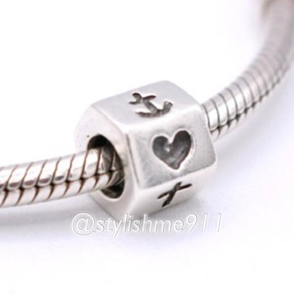 Authentic PANDORA Faith Hope and Love Charm - 790119 - Picture 3 of 12